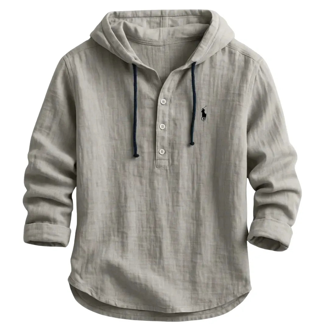 RL-Premium Linen Hooded Shirt