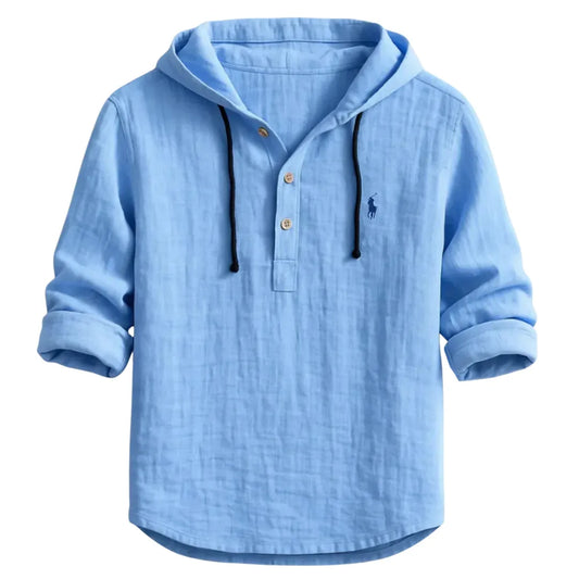 RL-Premium Linen Hooded Shirt