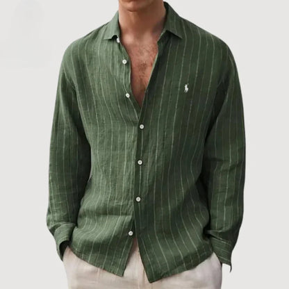 Rl | Long-Sleeved Striped Shirt with Buttons