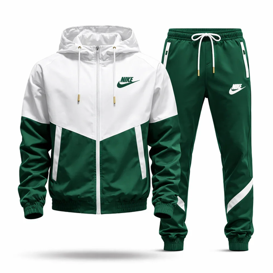 NK-Men's Colorblock Windbreaker Tracksuit Set